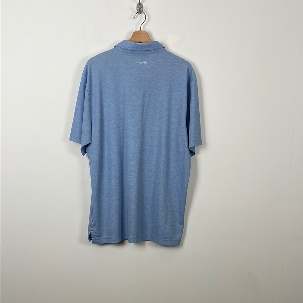 Travis Mathew Short Sleeve 1/4 Button Golf 1  Pocket Men's XL Blue Polo Shirt - Picture 5 of 9